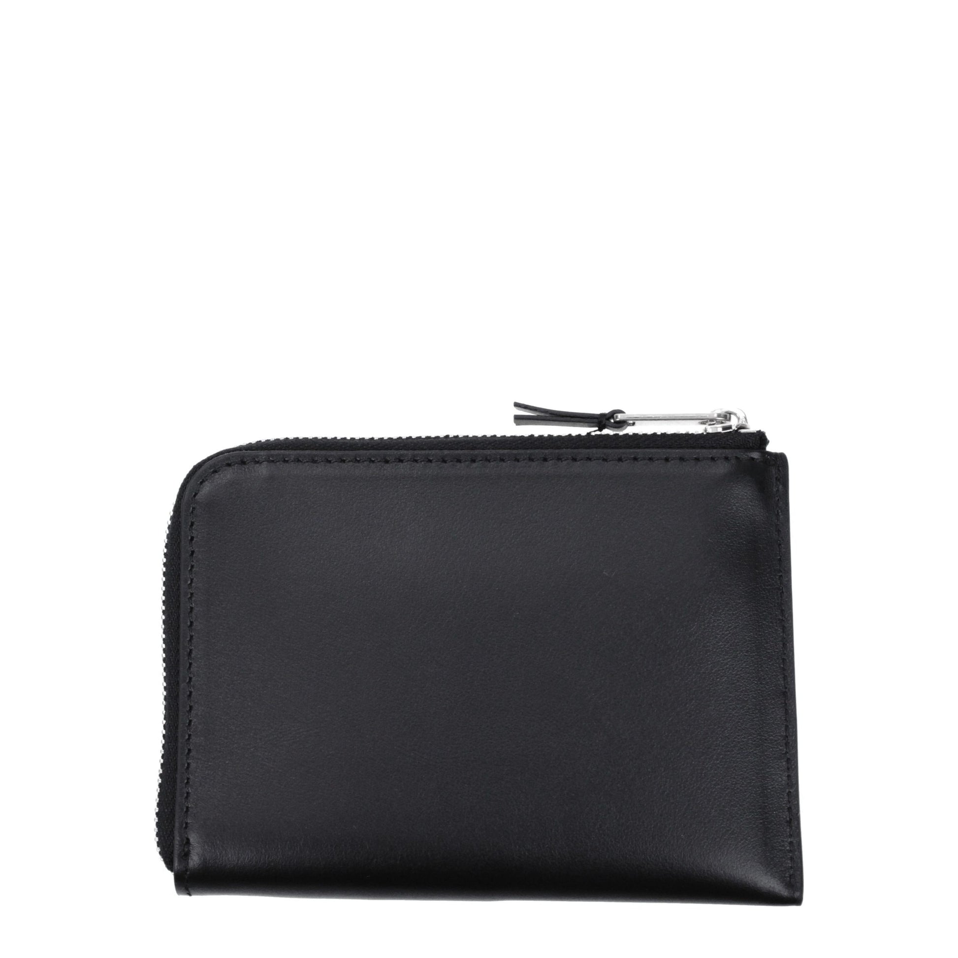 Palm Angels Porte-cartes en cuir noir