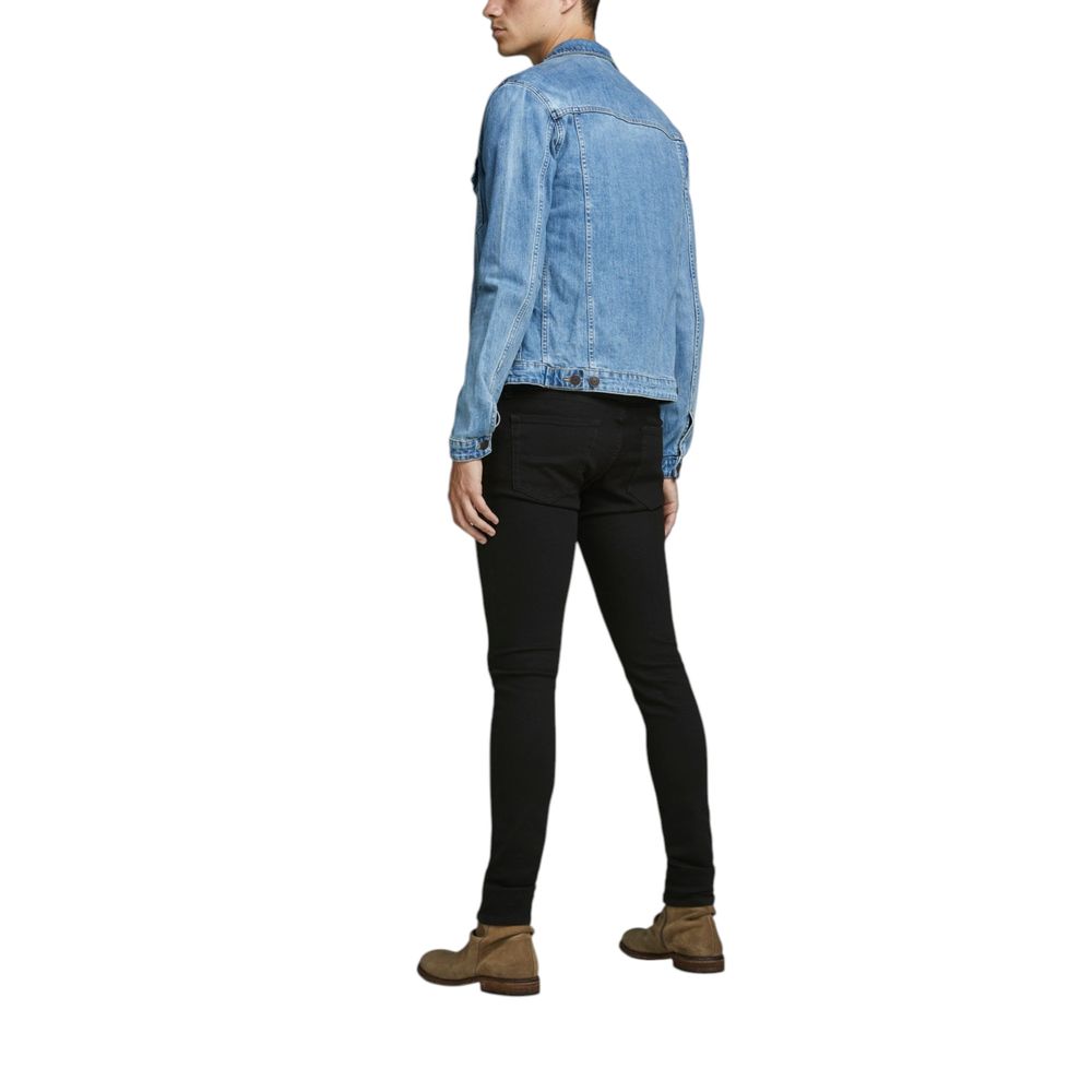 Jack Jones Black Skinny Jeans for Men side view