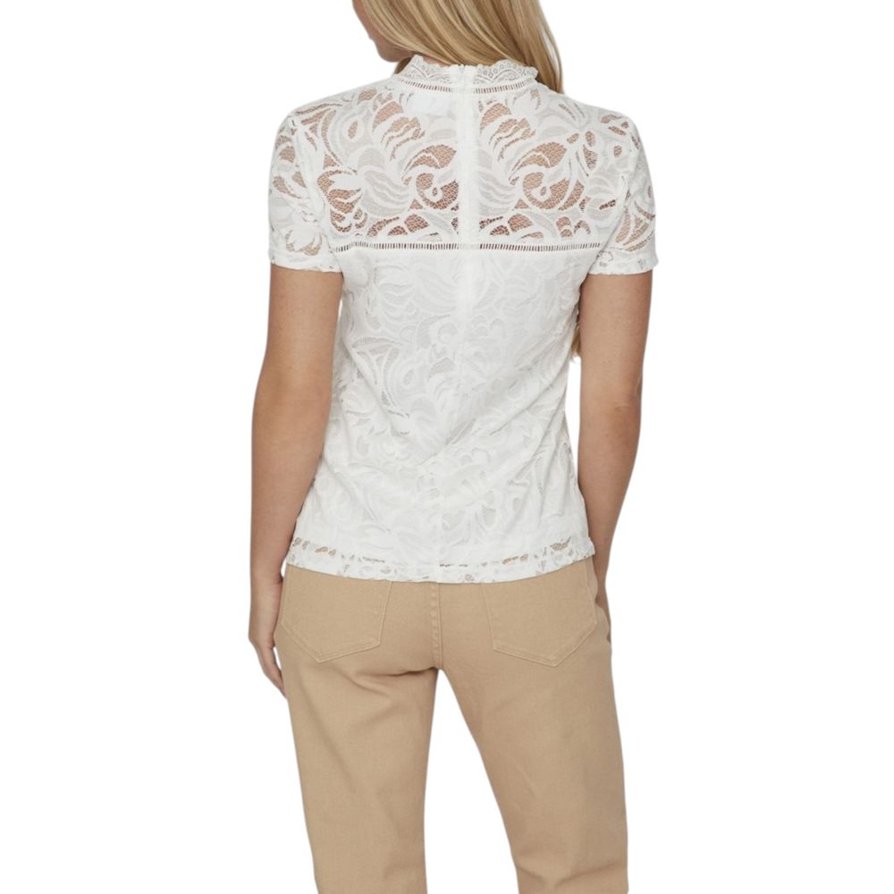 Vila Clothes White T-Shirt for Women side view