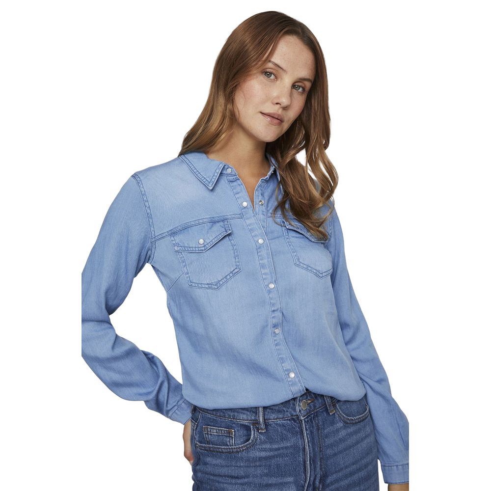 Vila Clothes Blue Blouse for Women alternate view