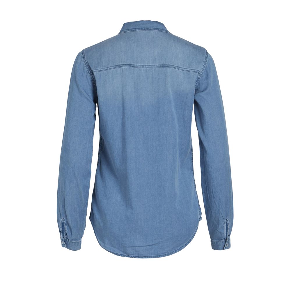 Vila Clothes Blue Blouse for Women side view