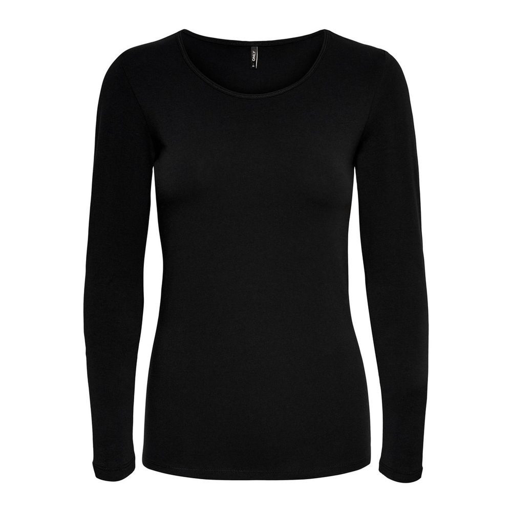 T-shirt à manches longues Only Black en coton