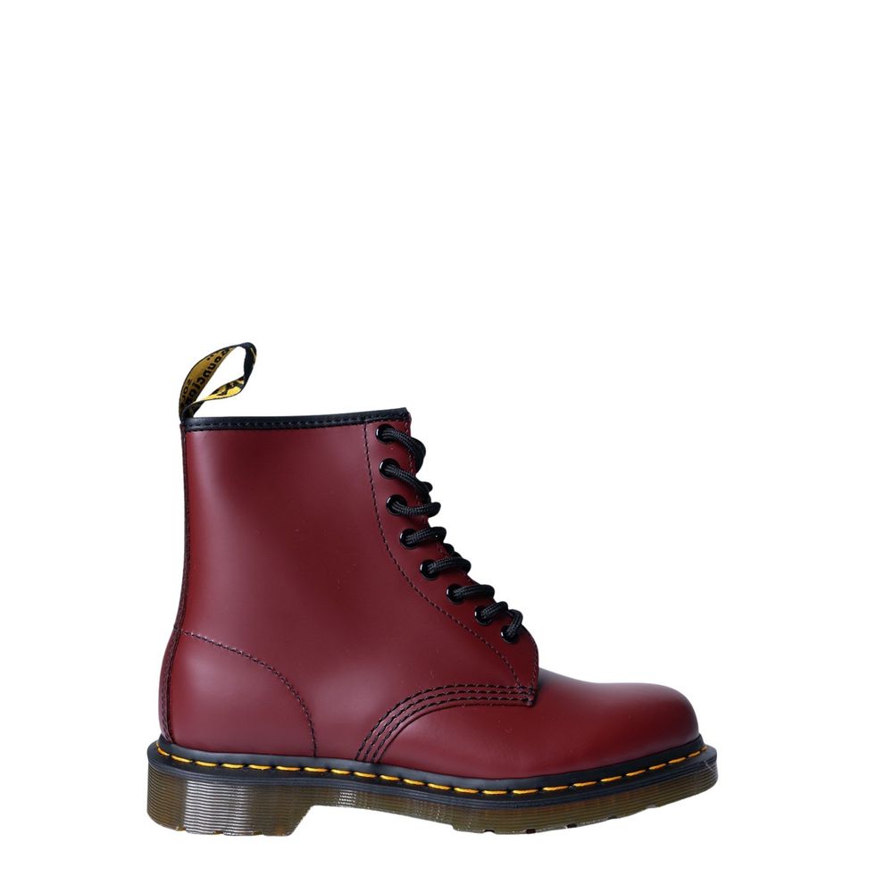 Bottes lacées Dr. Martens en cuir bordeaux