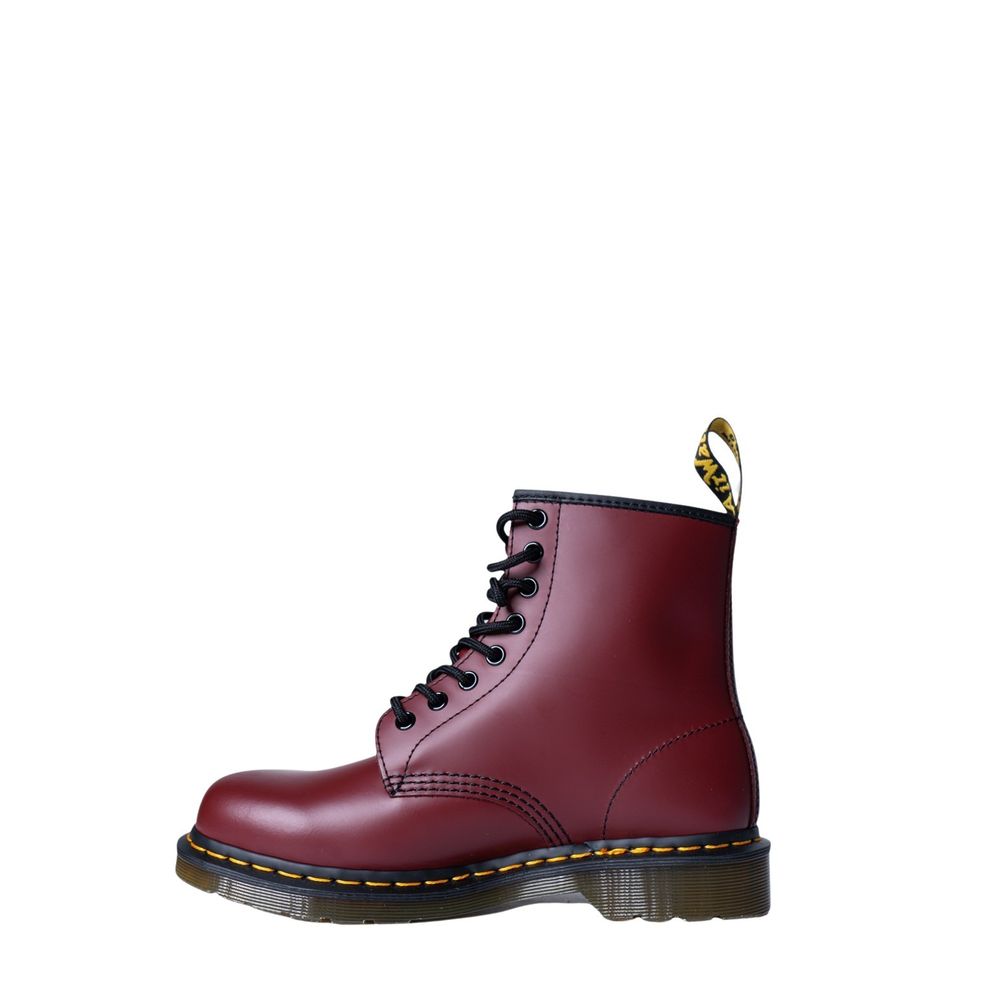 Bottes lacées Dr. Martens en cuir bordeaux