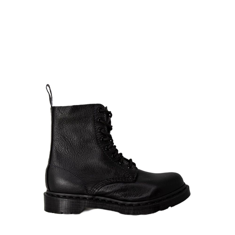 Bottes lacées en cuir noir Dr. Martens