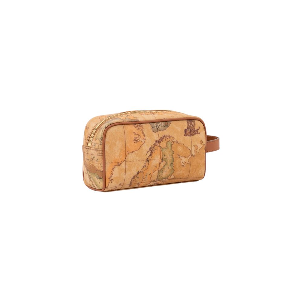 Alviero Martini Prima Classe Beige Cotton Clutch Bag