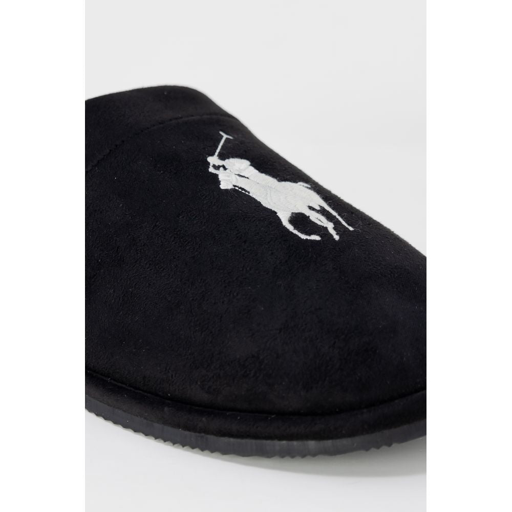 Pantoufles Ralph Lauren en polyester noir