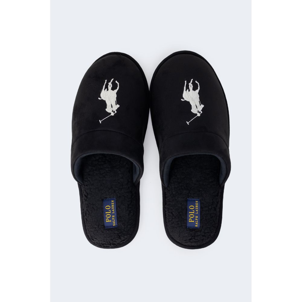 Pantoufles Ralph Lauren en polyester noir