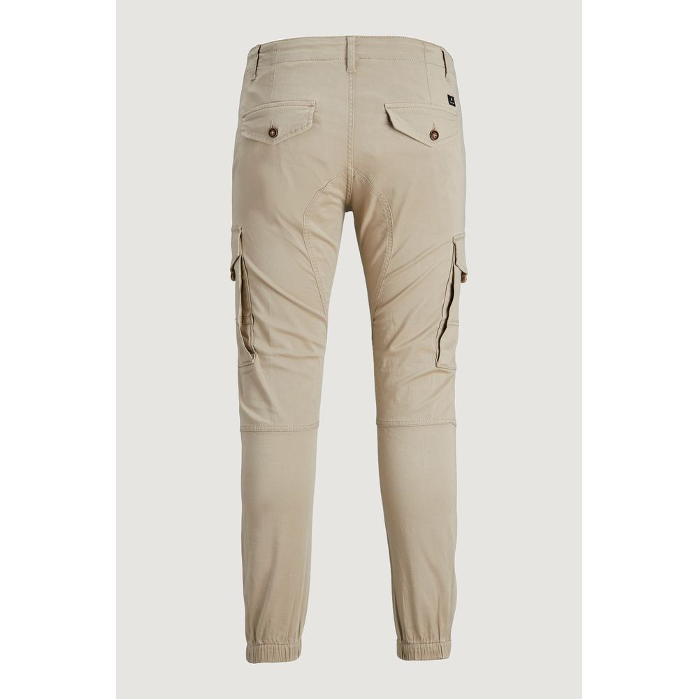 Jack Jones Beige Cargo Pants for Men side view