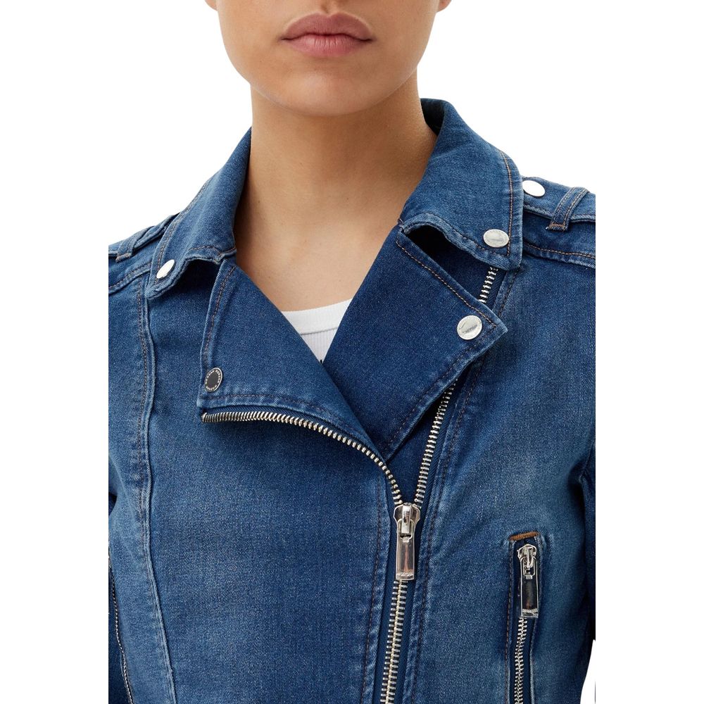 Morgan De Toi Blue Denim Jackets for Women detail view