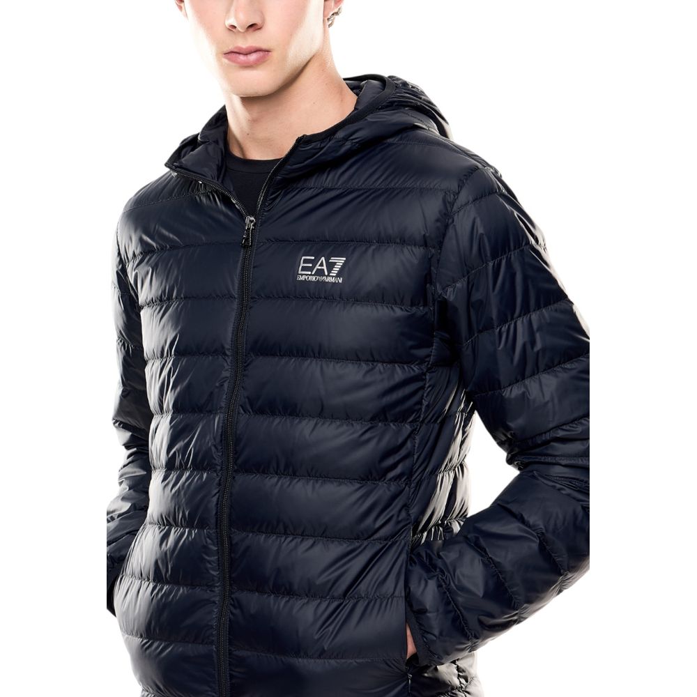 EA7 Emporio Armani Blue Shell Jacket for Men side view