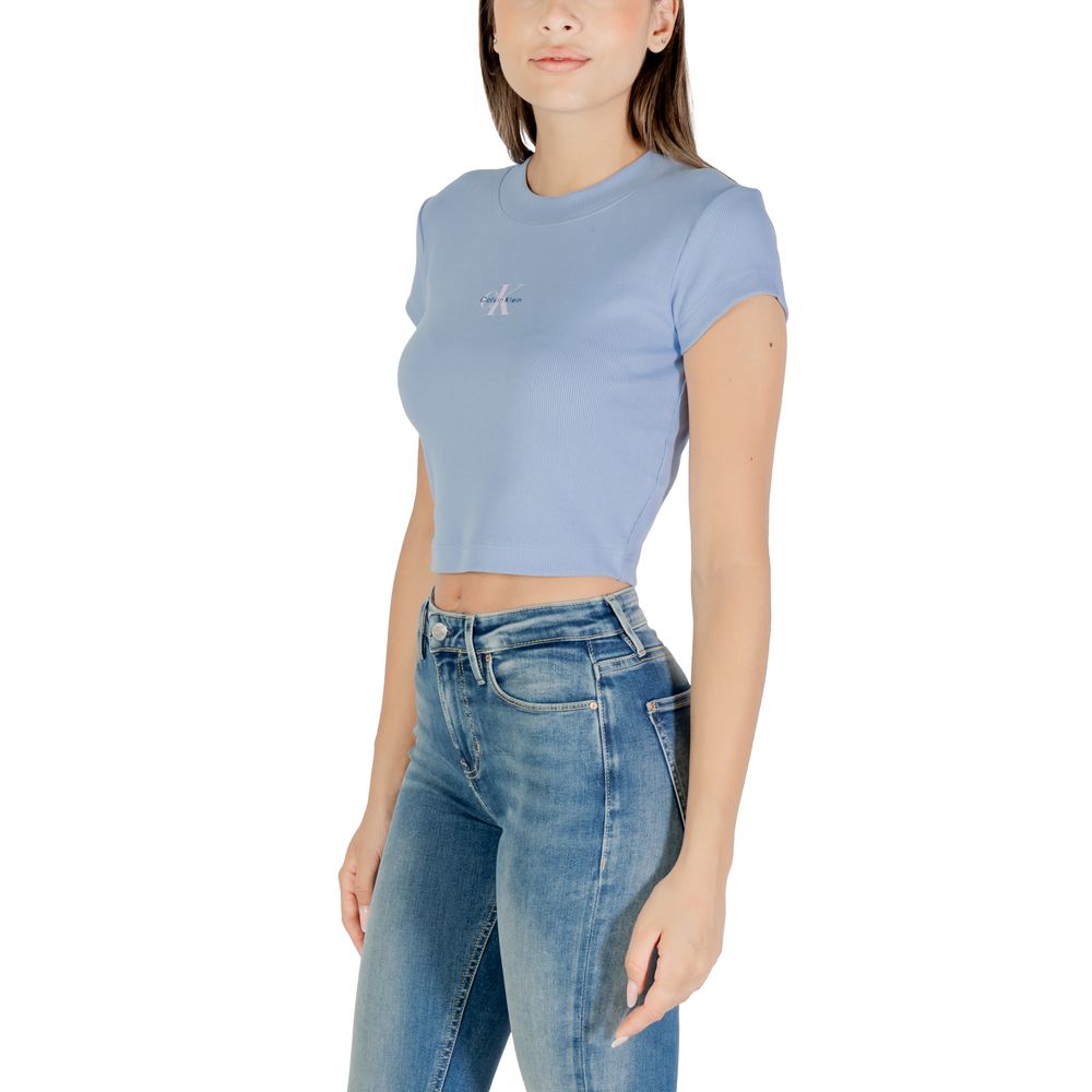T-shirt en coton bleu Calvin Klein Jeans