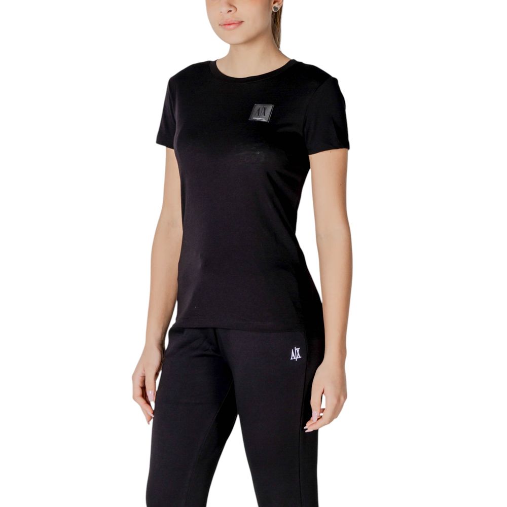 Armani Exchange Black T-Shirt for Women alternate view