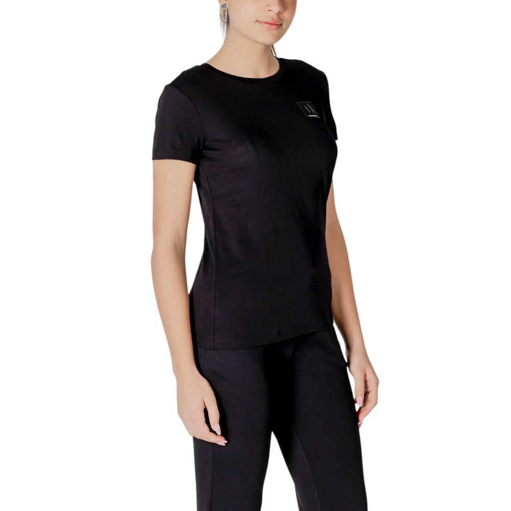 Armani Exchange Black T-Shirt for Women detail view