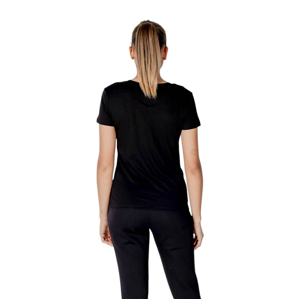 Armani Exchange Black T-Shirt for Women side view