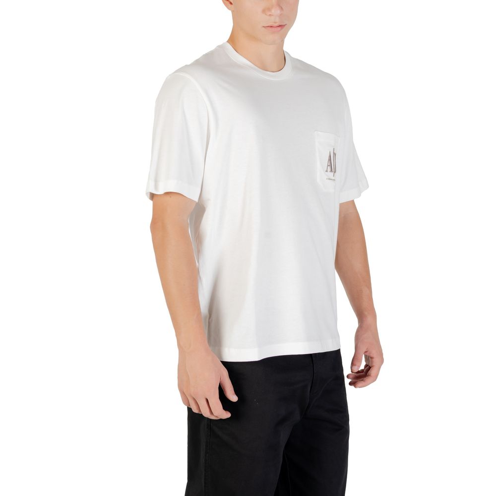 Armani Exchange Cream T-Shirt detail view