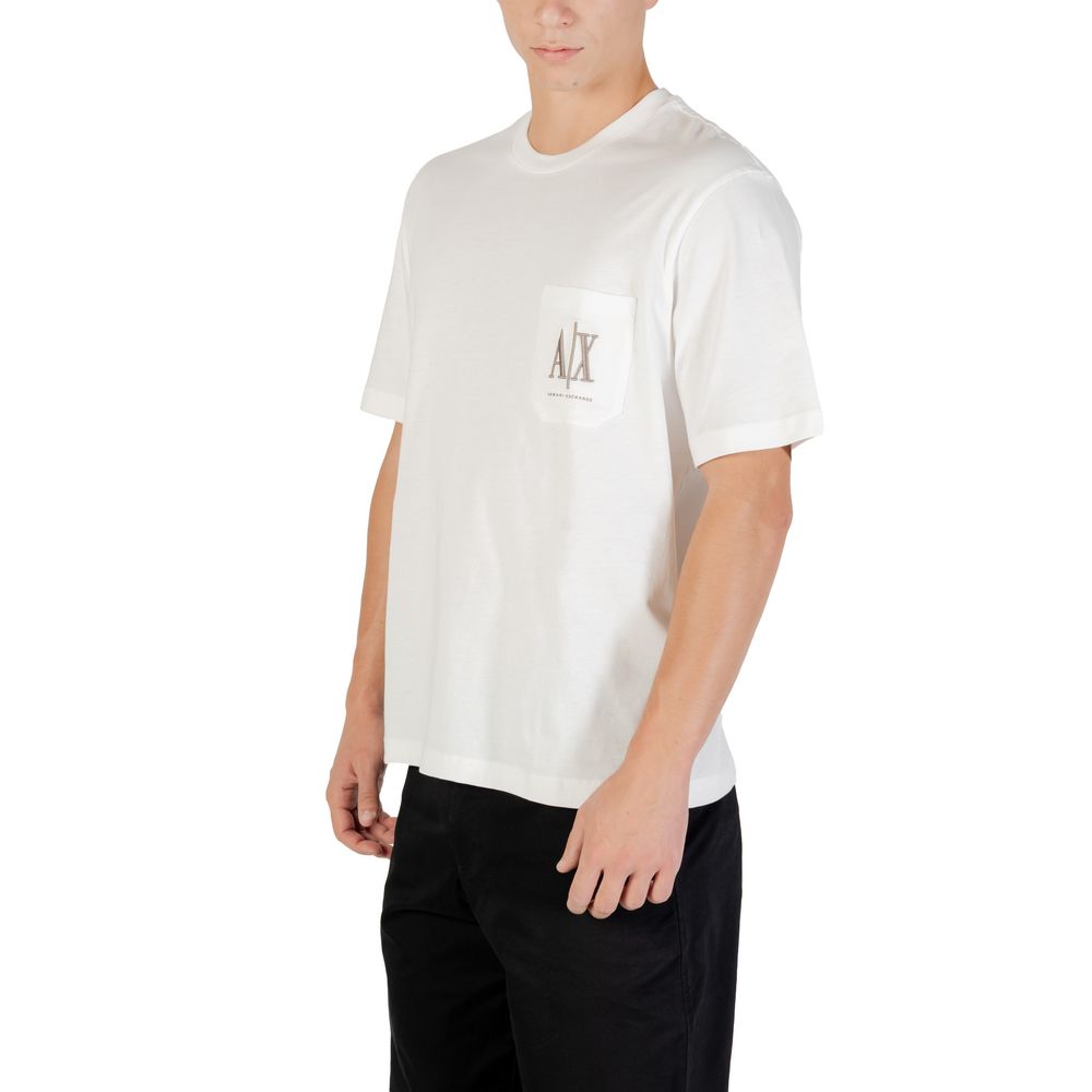 Armani Exchange Cream T-Shirt side view