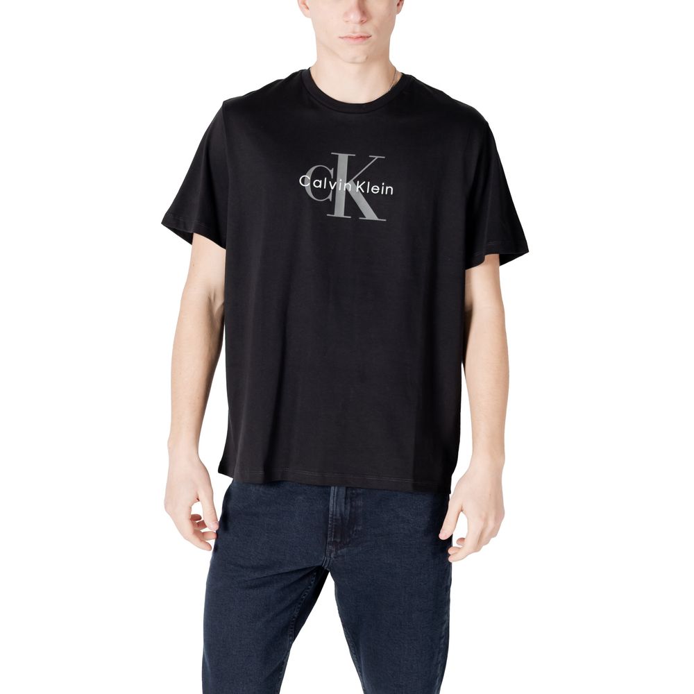 T-shirt en coton noir Calvin Klein Jeans