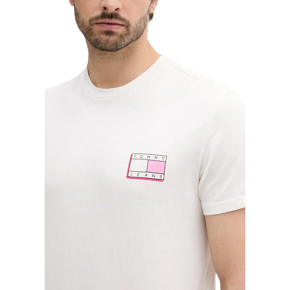 Tommy Hilfiger Jeans White T-Shirt for Men detail view