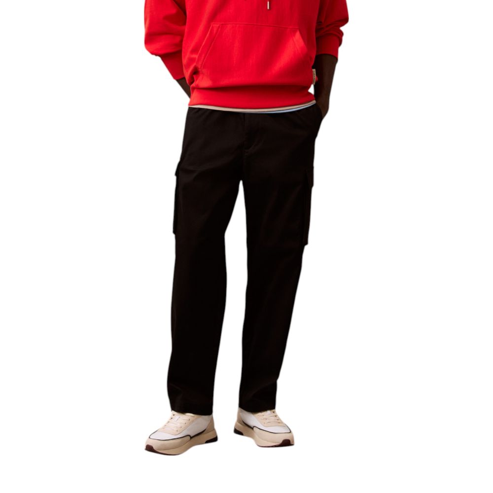 Calvin Klein Jeans Black Cotton Cargo Pants