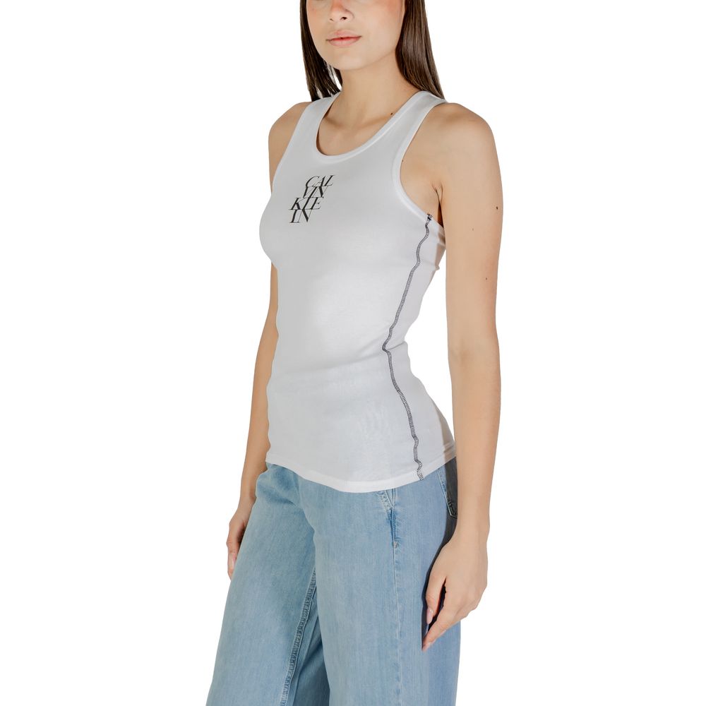 Calvin Klein Jeans White Tops for Women side view
