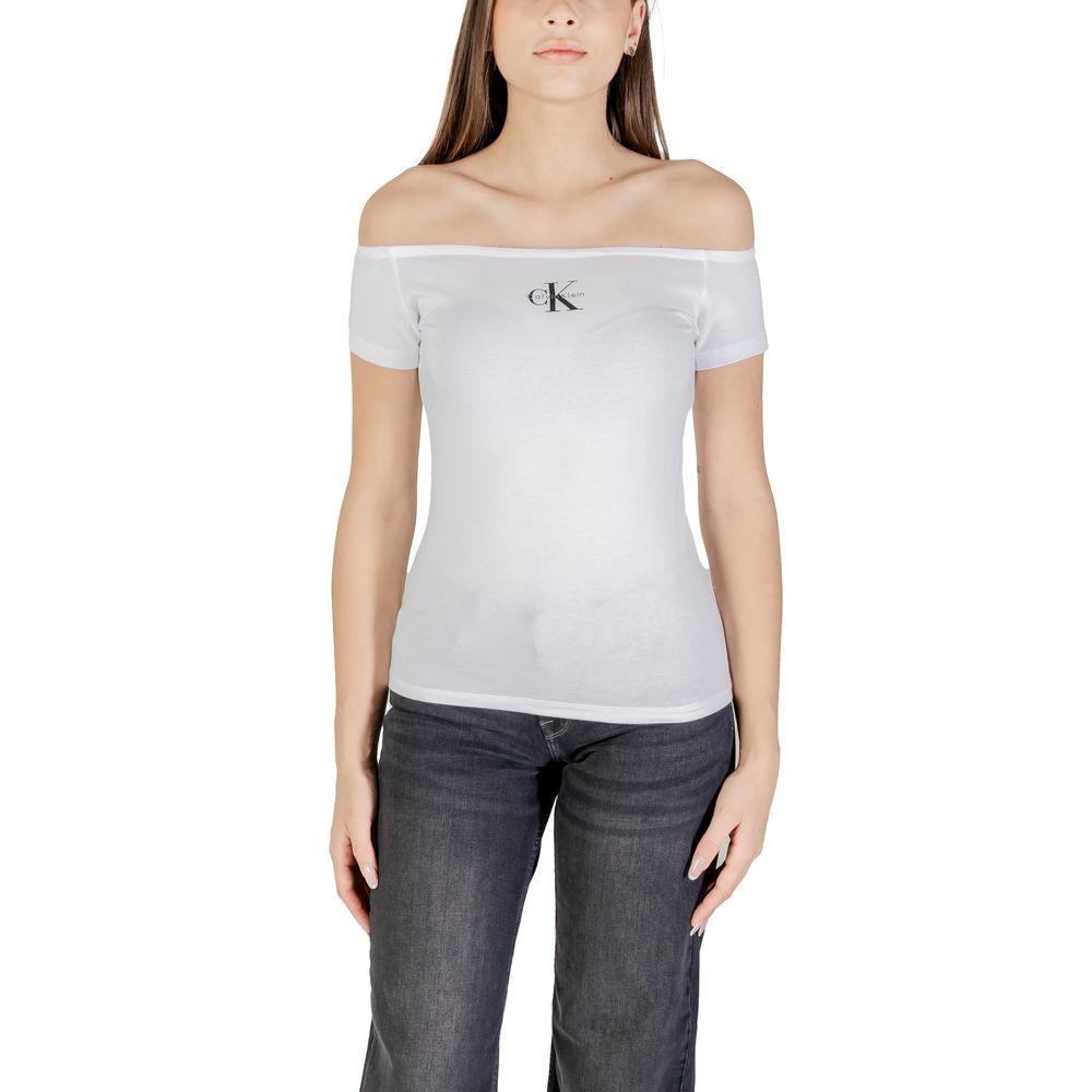 T-shirt en coton blanc Calvin Klein Jeans