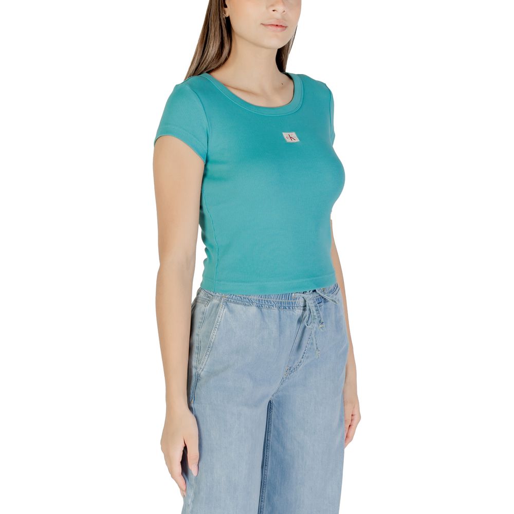 T-shirt en coton bleu Calvin Klein Jeans
