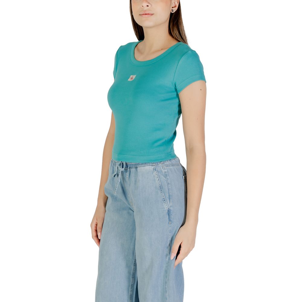 T-shirt en coton bleu Calvin Klein Jeans
