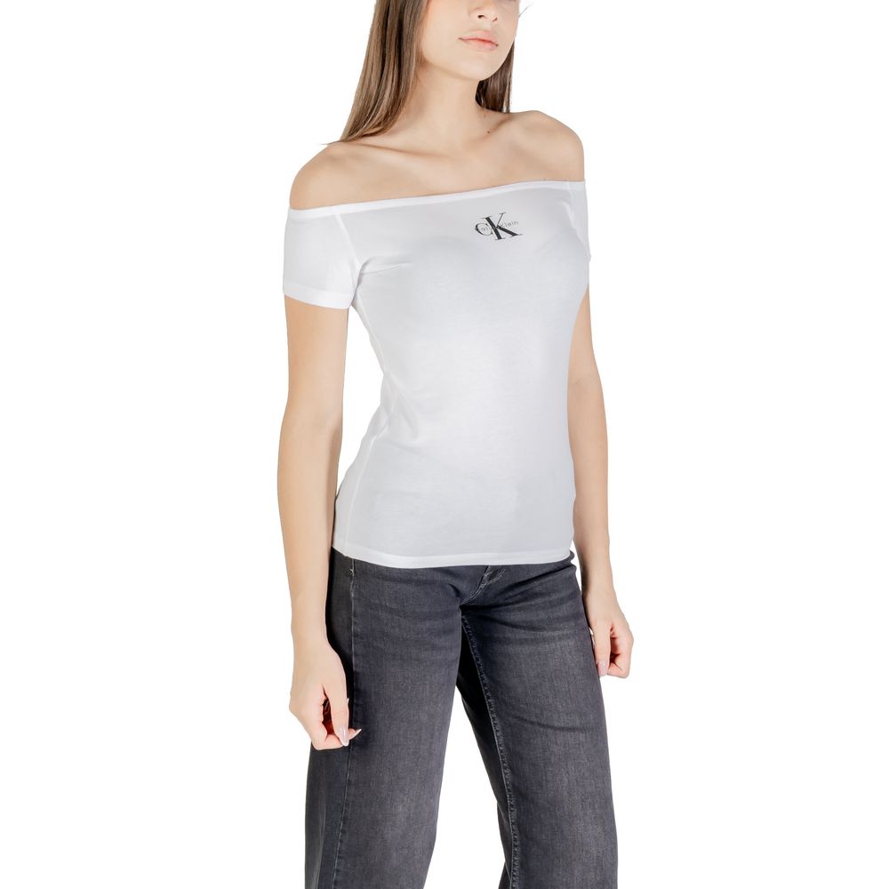 T-shirt en coton blanc Calvin Klein Jeans