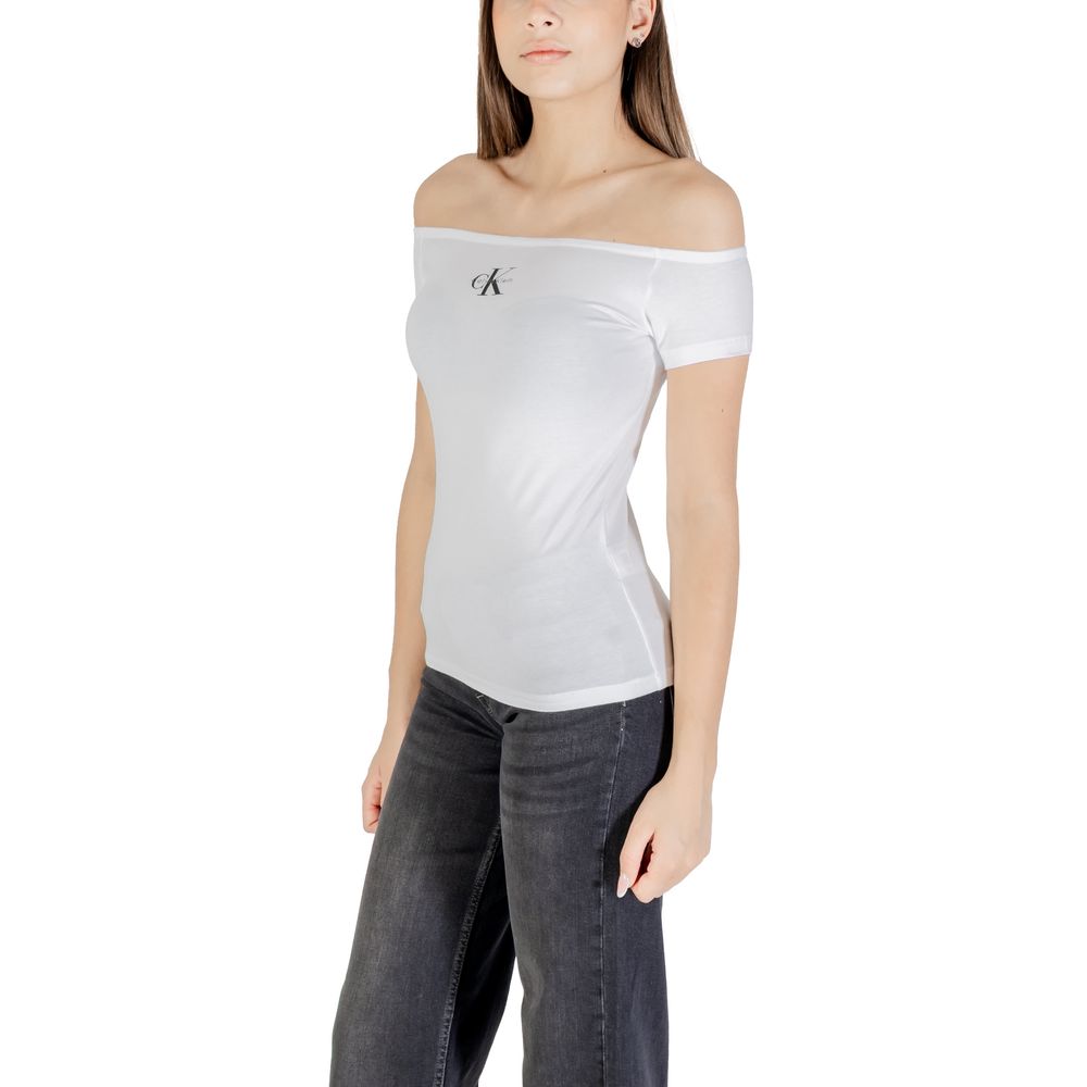 T-shirt en coton blanc Calvin Klein Jeans