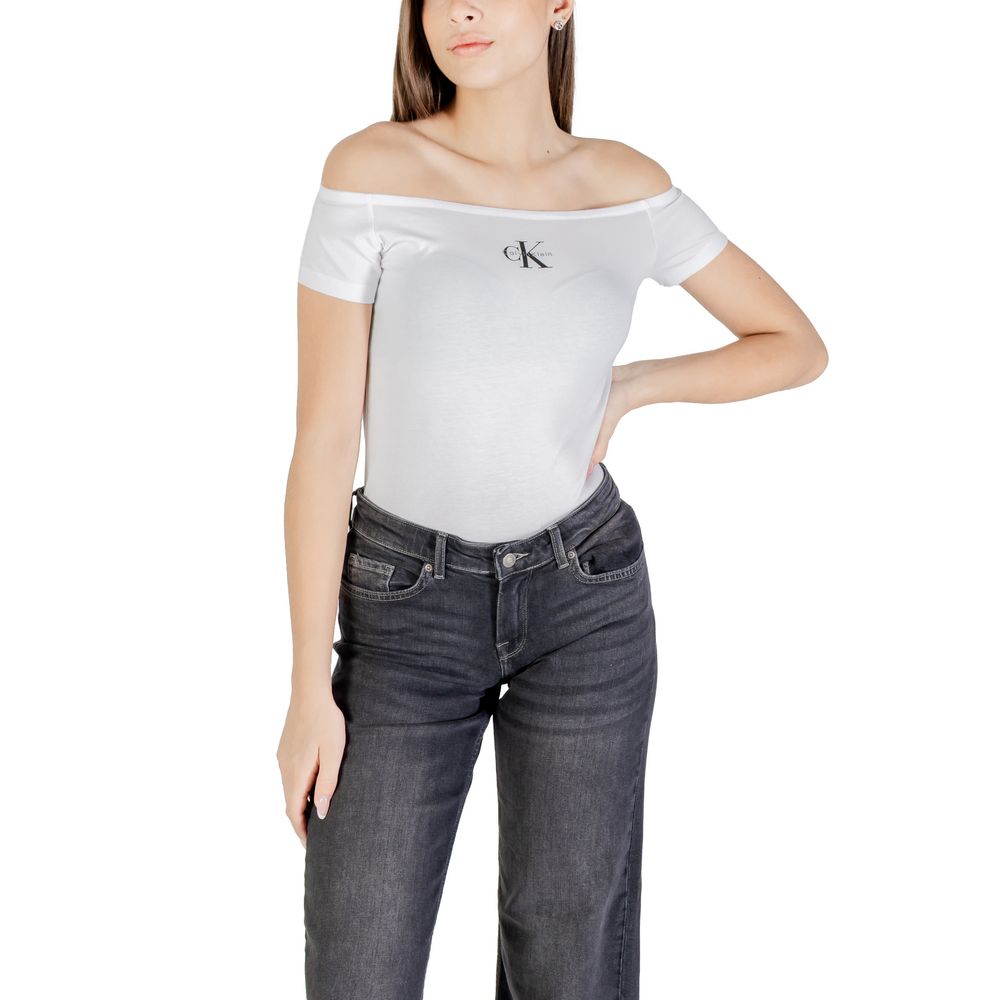 T-shirt en coton blanc Calvin Klein Jeans
