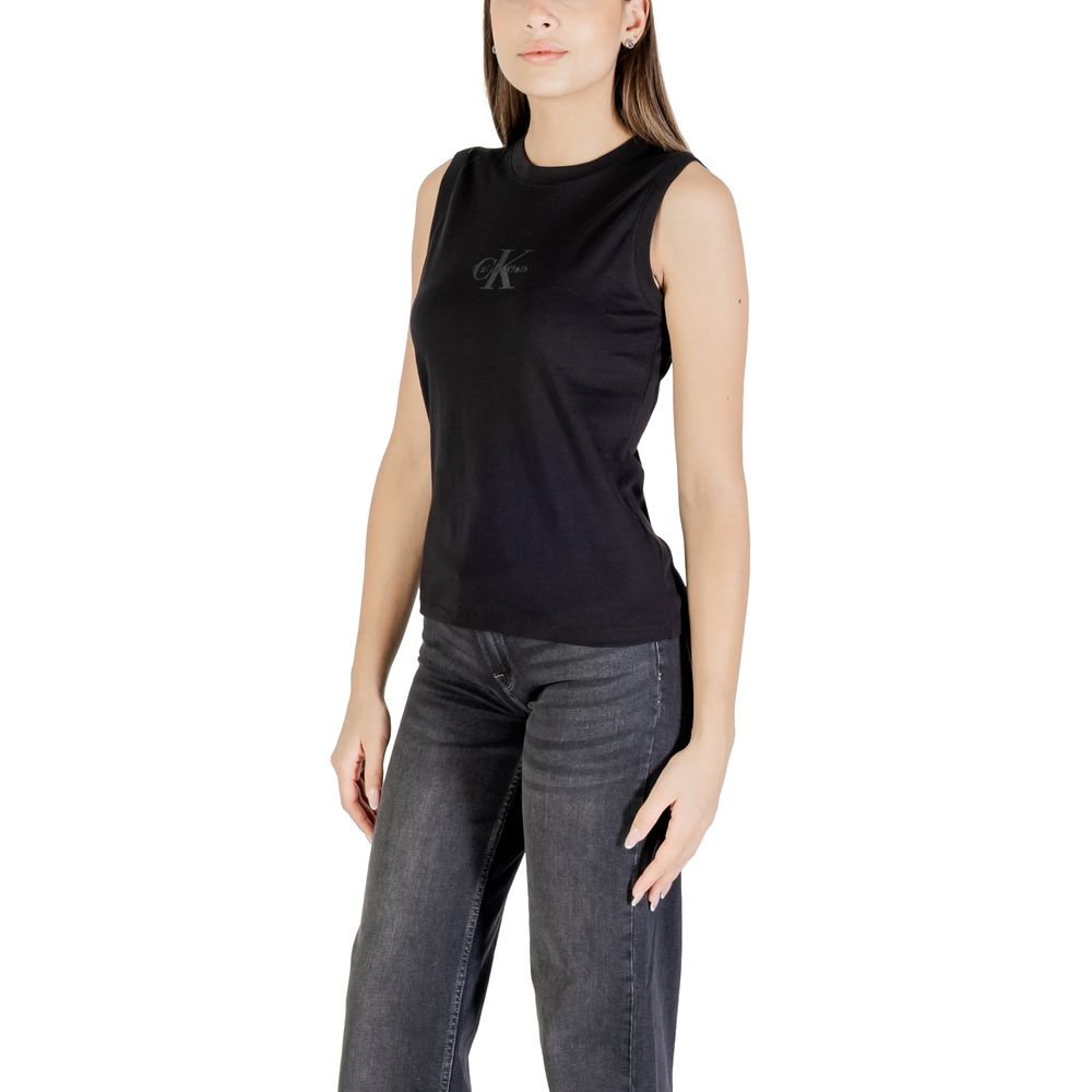 Calvin Klein Jeans Black T-Shirt for Women side view