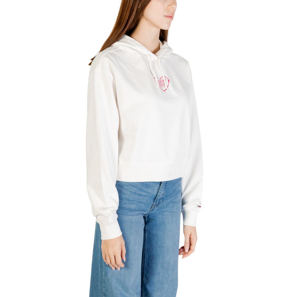 Tommy Hilfiger Jeans White Hoodie for Women side view