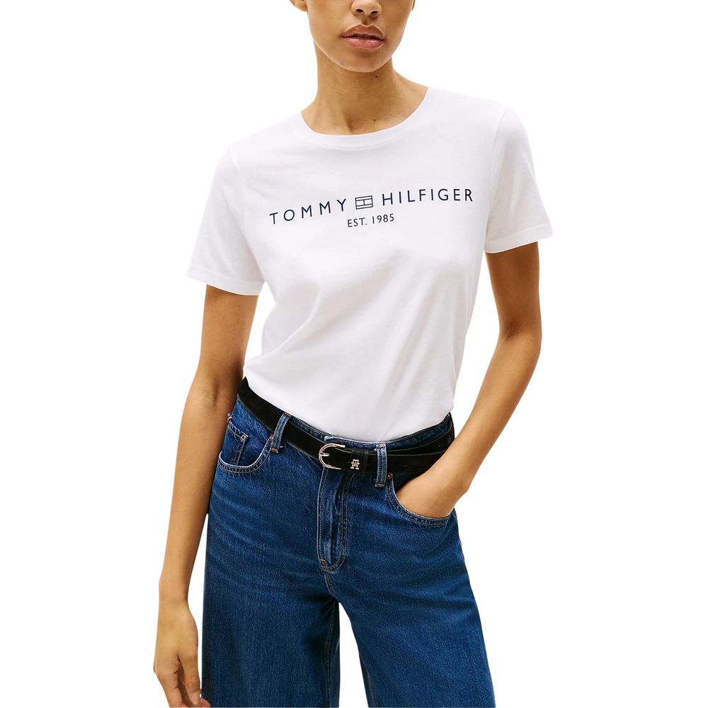 T-shirt blanc en coton recyclé Tommy Hilfiger