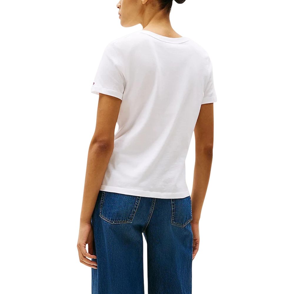 T-shirt blanc en coton recyclé Tommy Hilfiger