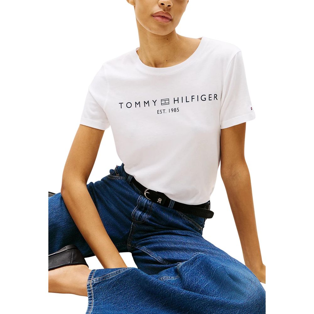 T-shirt blanc en coton recyclé Tommy Hilfiger
