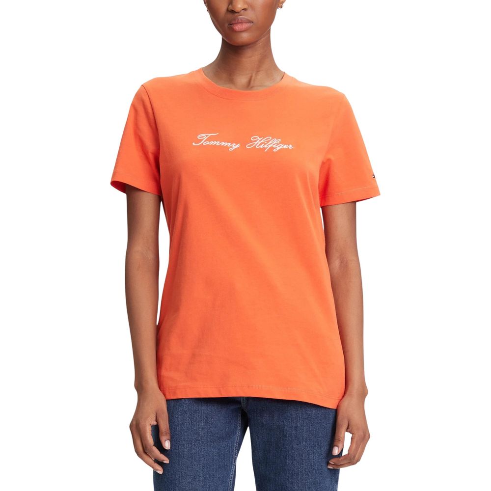 Tommy Hilfiger Orange T-Shirt for Women