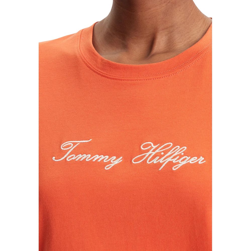 Tommy Hilfiger Orange T-Shirt for Women side view