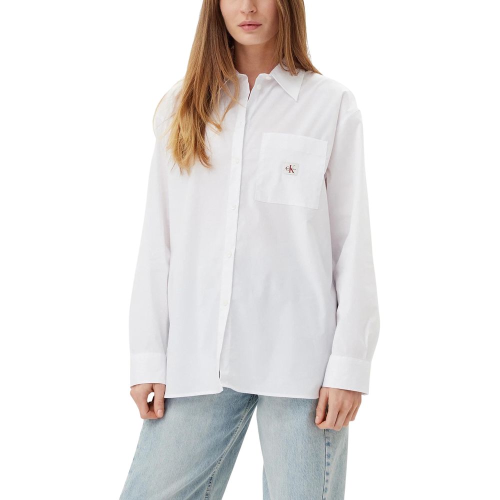 Chemisier en coton blanc Calvin Klein Jeans