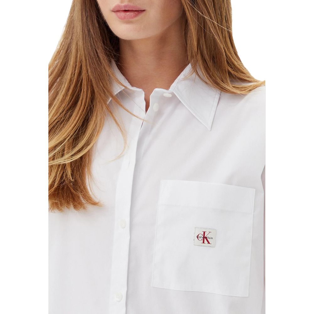 Chemisier en coton blanc Calvin Klein Jeans