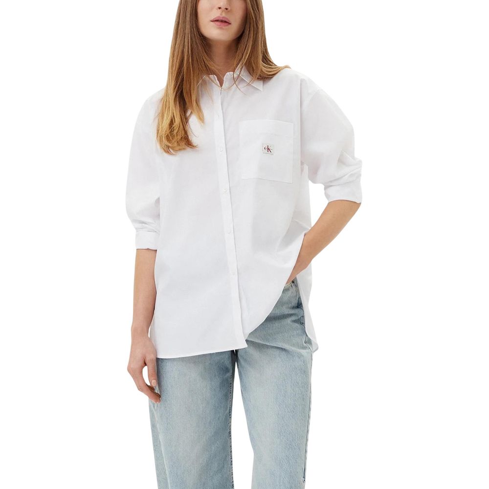 Chemisier en coton blanc Calvin Klein Jeans