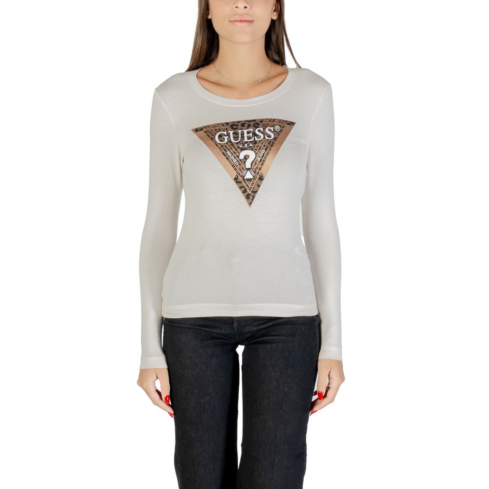 Guess White Long Sleeve T-Shirt for Women