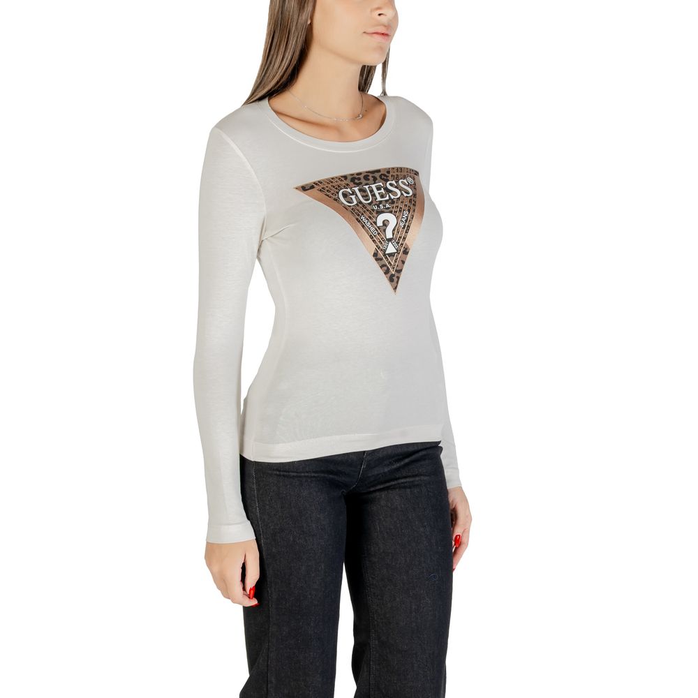 Guess White Long Sleeve T-Shirt for Women detail view