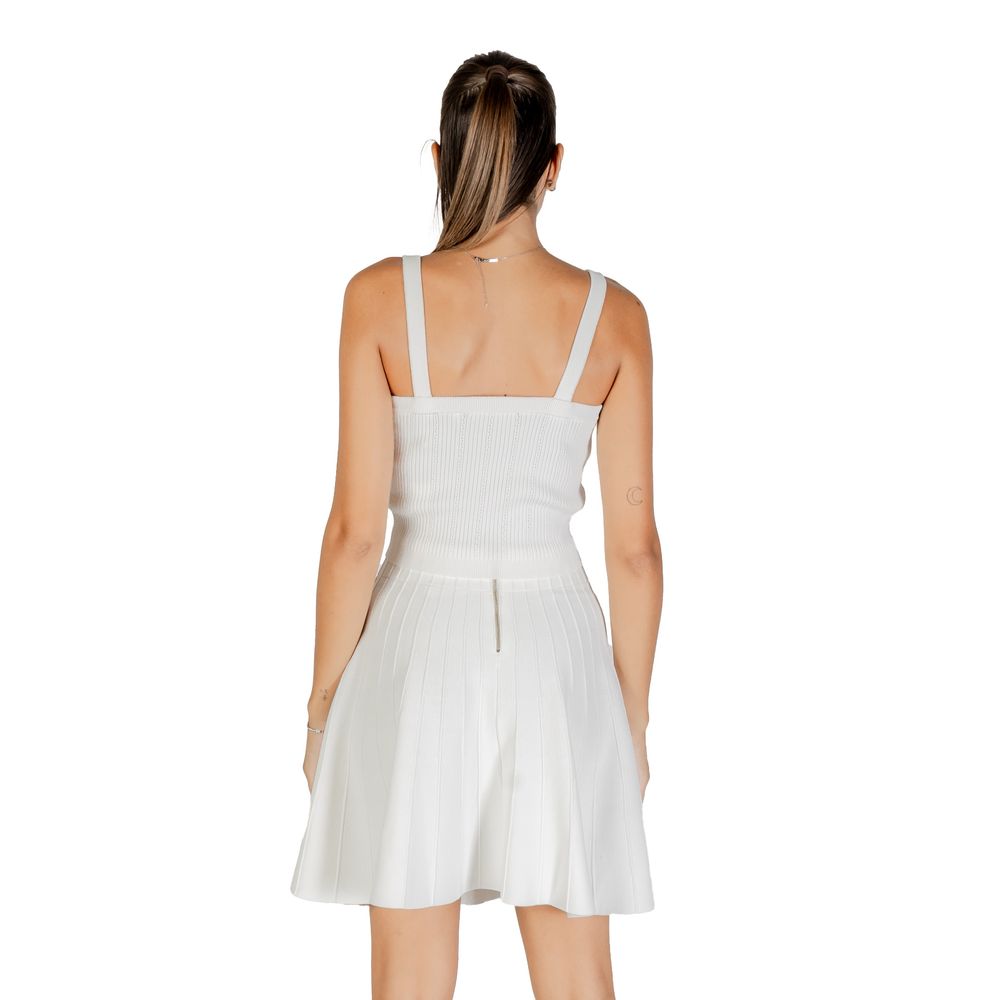 Guess Cream Viscose Tank Tops