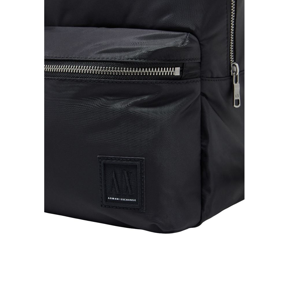 Armani Exchange Black Backpack for Men side view