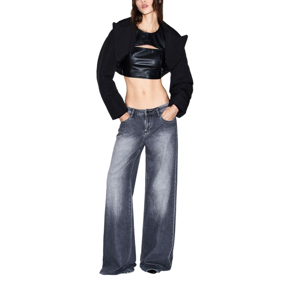 Armani Exchange Grey Relaxed Fit Jeans for Women detail view