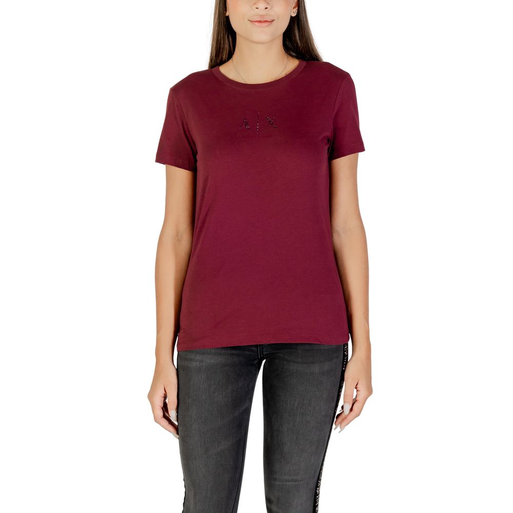 T-shirt Armani Exchange Bordeaux en coton