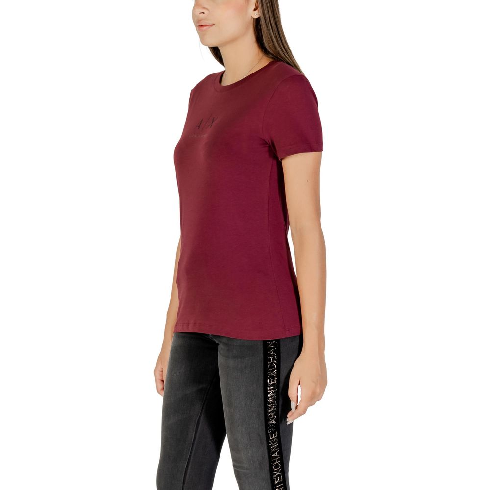 T-shirt Armani Exchange Bordeaux en coton