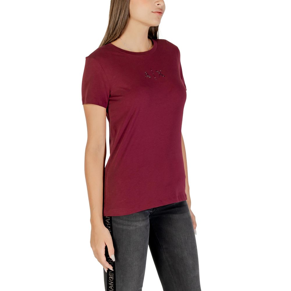 T-shirt Armani Exchange Bordeaux en coton