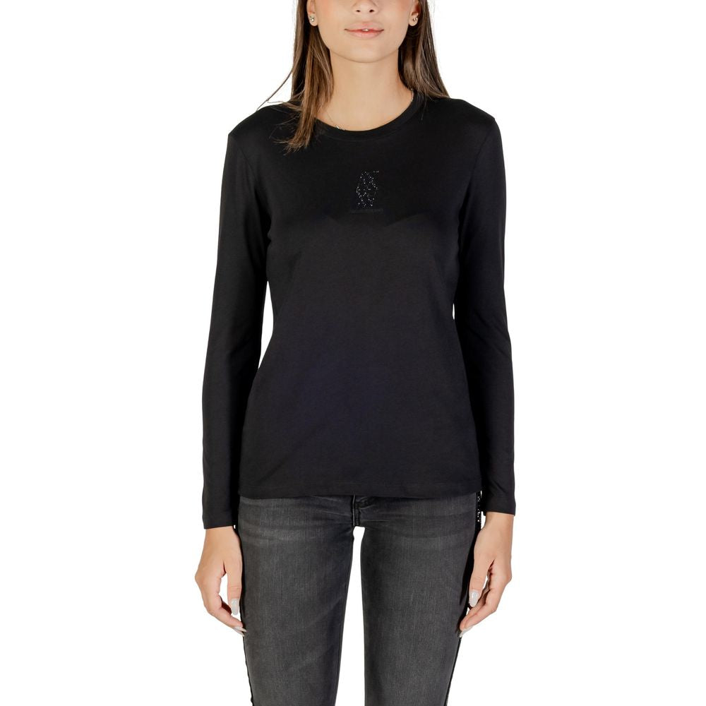 Armani Exchange Black Long Sleeve T-Shirt for Women